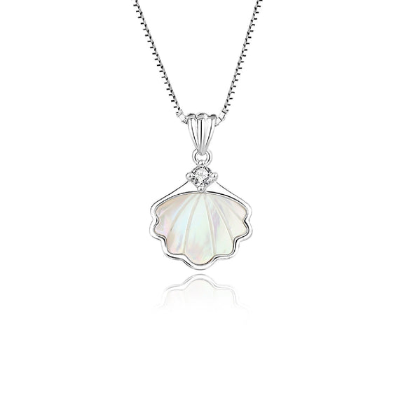 Women's Allmatch Light Luxury S925 Silver Geometric Pendant Clavicle Necklace With Cross Chain