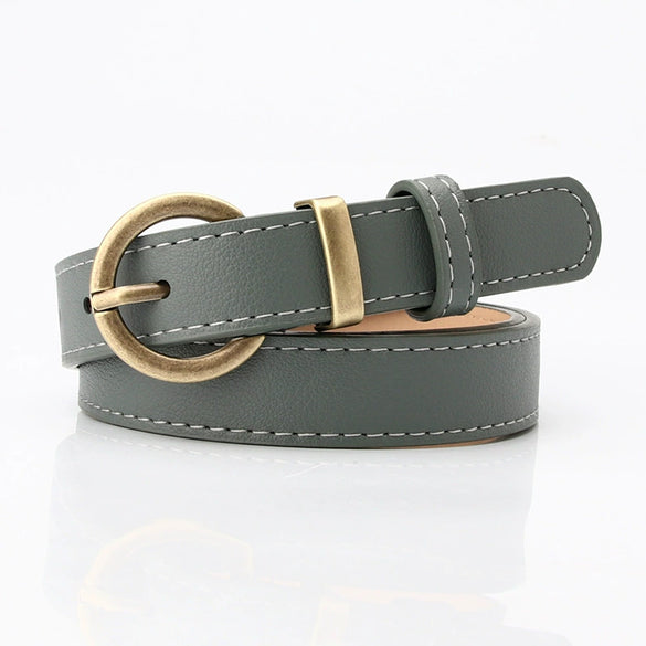 Women's Allmatch Minimalist Fashion Light Luxury Casual Pin Buckle Belt Made Of High Quality Pu With Alloy Belt Buckle And Electroplating Design