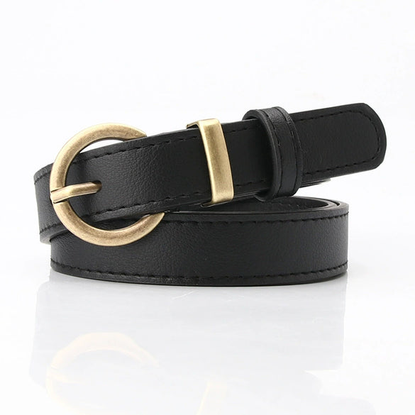 Women's Allmatch Minimalist Fashion Light Luxury Casual Pin Buckle Belt Made Of High Quality Pu With Alloy Belt Buckle And Electroplating Design