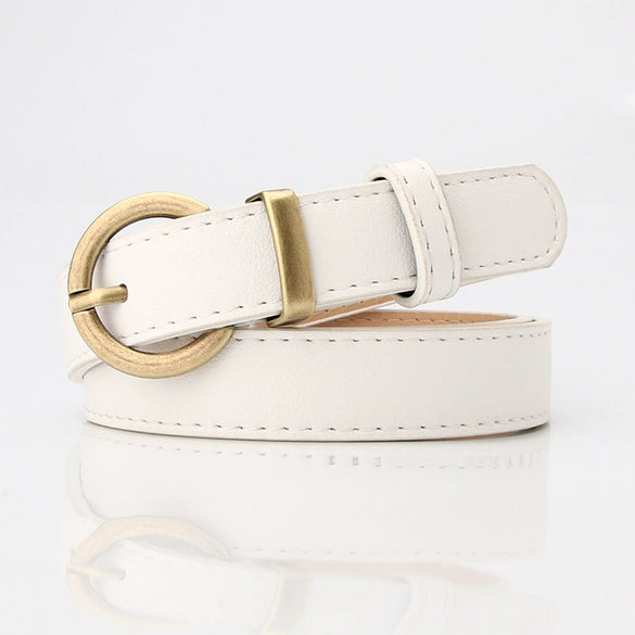 Women's Allmatch Minimalist Fashion Light Luxury Casual Pin Buckle Belt Made Of High Quality Pu With Alloy Belt Buckle And Electroplating Design