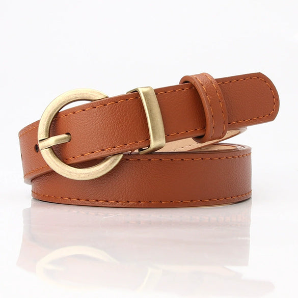 Women's Allmatch Minimalist Fashion Light Luxury Casual Pin Buckle Belt Made Of High Quality Pu With Alloy Belt Buckle And Electroplating Design