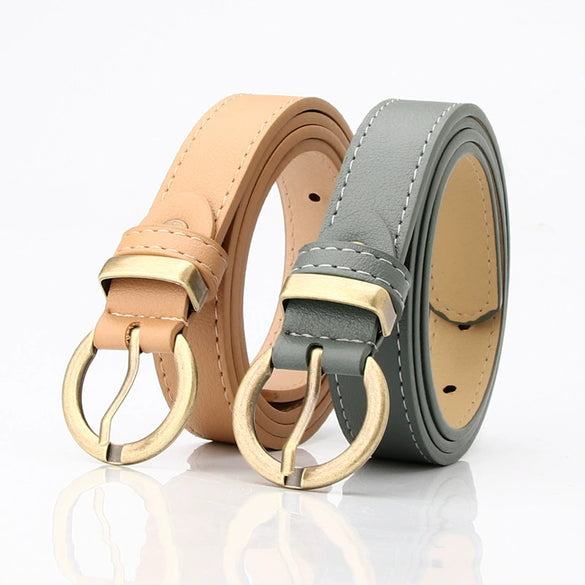 Women's Allmatch Minimalist Fashion Light Luxury Casual Pin Buckle Belt Made Of High Quality Pu With Alloy Belt Buckle And Electroplating Design