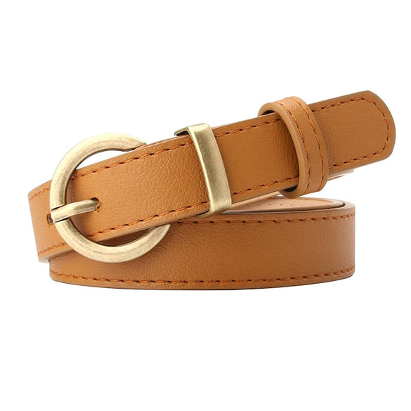 Women's Allmatch Minimalist Fashion Light Luxury Casual Pin Buckle Belt Made Of High Quality Pu With Alloy Belt Buckle And Electroplating Design
