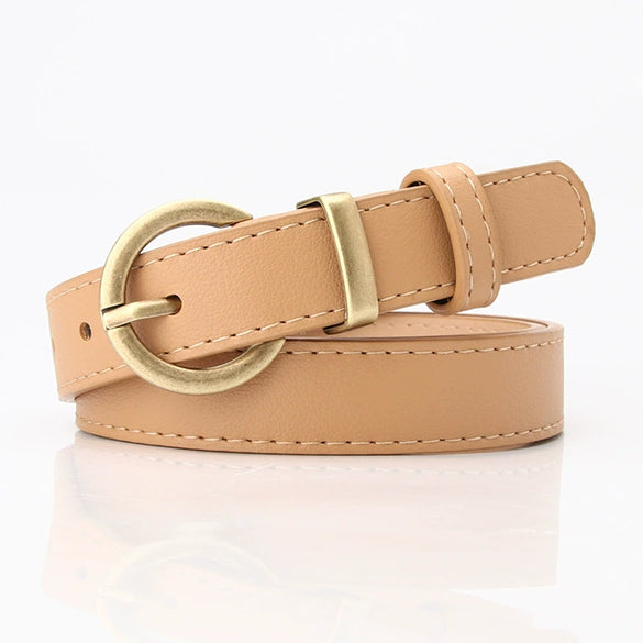 Women's Allmatch Minimalist Fashion Light Luxury Casual Pin Buckle Belt Made Of High Quality Pu With Alloy Belt Buckle And Electroplating Design