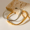 Women's Allmatch Stainless Steel Geometric Shaped Bracelet With Electroplating Treatment