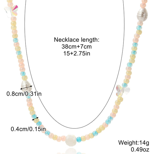 Women's Alloy And Artificial Crystal Beaded Necklace Handmade With Honeybee Animals Pattern And Electroplating Treatment