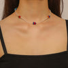 Women's Alloy And Artificial Crystal Beaded Necklace Handmade With Honeybee Animals Pattern And Electroplating Treatment