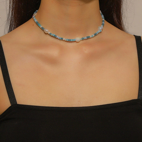 Women's Alloy And Artificial Crystal Beaded Necklace Handmade With Honeybee Animals Pattern And Electroplating Treatment