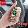 Women's Alloy And Ceramic Watch With Spiral Crown Round Dial Luminous Waterproof Leisure Style