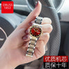 Women's Alloy And Ceramic Watch With Spiral Crown Round Dial Luminous Waterproof Leisure Style