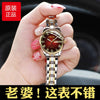Women's Alloy And Ceramic Watch With Spiral Crown Round Dial Luminous Waterproof Leisure Style