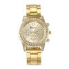 Women's Alloy And Imitation Leather Band Round Dial Quartz Watch