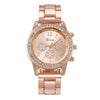 Women's Alloy And Imitation Leather Band Round Dial Quartz Watch
