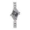 Women's Alloy And Imitation Leather Bracelet Fashion Quartz Watch With Round Dial And Rhinestones