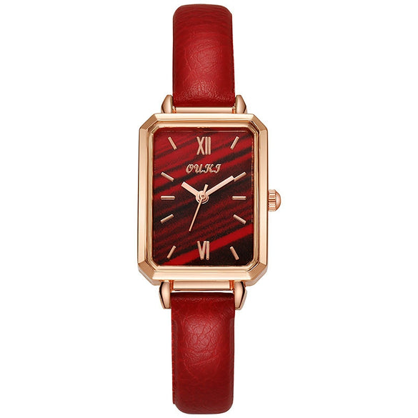 Women's Alloy And Imitation Leather Fashion Retro Square Watch
