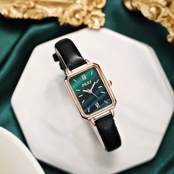 Women's Alloy And Imitation Leather Fashion Retro Square Watch