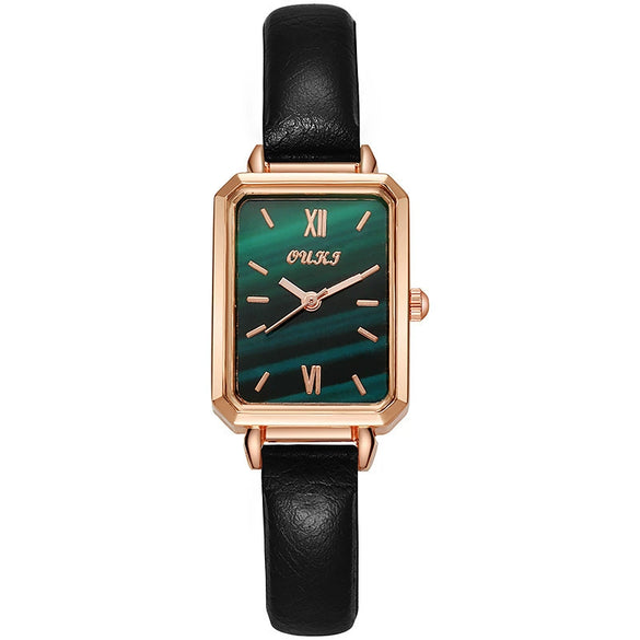 Women's Alloy And Imitation Leather Fashion Retro Square Watch