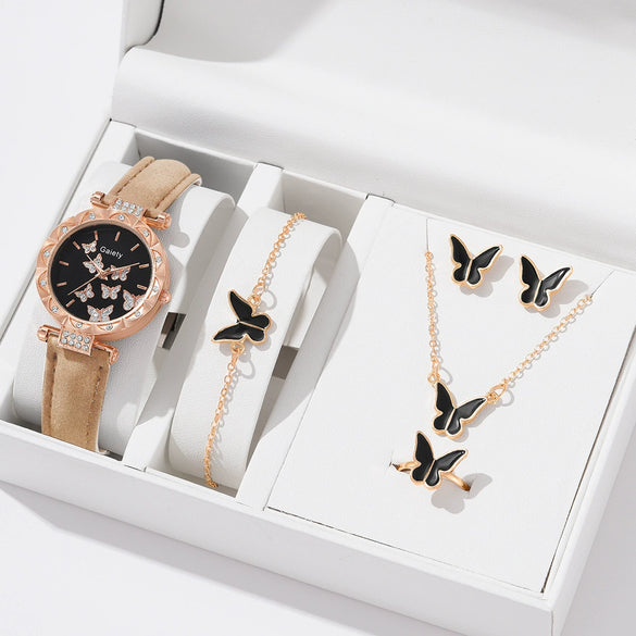 Women's Alloy And Imitation Leather Fashion Simple Round Dial Watch With Spiral Crown And Pin Buckle