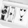 Women's Alloy And Imitation Leather Fashion Simple Round Dial Watch With Spiral Crown And Pin Buckle