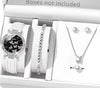 Women's Alloy And Imitation Leather Fashion Simple Round Dial Watch With Spiral Crown And Pin Buckle