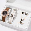 Women's Alloy And Imitation Leather Fashion Simple Round Dial Watch With Spiral Crown And Pin Buckle