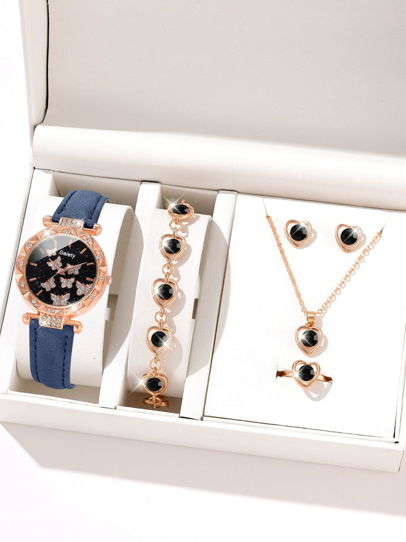 Women's Alloy And Imitation Leather Fashion Simple Round Dial Watch With Spiral Crown And Pin Buckle