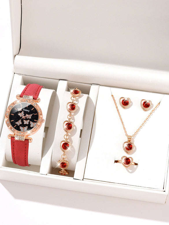 Women's Alloy And Imitation Leather Fashion Simple Round Dial Watch With Spiral Crown And Pin Buckle