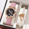Women's Alloy And Imitation Leather Fashion Simple Round Dial Watch With Spiral Crown And Pin Buckle