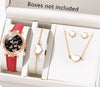 Women's Alloy And Imitation Leather Fashion Simple Round Dial Watch With Spiral Crown And Pin Buckle