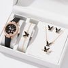 Women's Alloy And Imitation Leather Fashion Simple Round Dial Watch With Spiral Crown And Pin Buckle