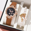 Women's Alloy And Imitation Leather Fashion Simple Round Dial Watch With Spiral Crown And Pin Buckle