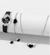 Women's Alloy And Imitation Leather Fashion Simple Round Dial Watch With Spiral Crown And Pin Buckle