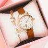 Women's Alloy And Imitation Leather Fresh Cute Cat Quartz Watch With Round Dial And Titanium Buckle