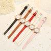 Women's Alloy And Imitation Leather Fresh Cute Cat Quartz Watch With Round Dial And Titanium Buckle