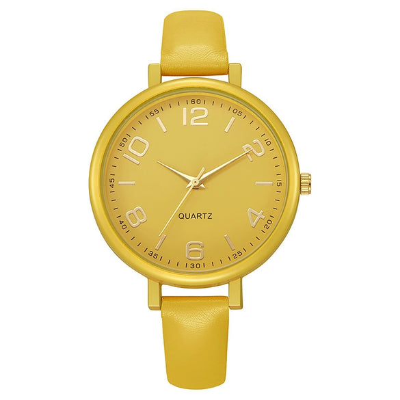 Women's Alloy And Imitation Leather Quartz Belt Watch Round Dial Pin Buckle Retro Casual Style