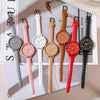 Women's Alloy And Imitation Leather Quartz Belt Watch Round Dial Pin Buckle Retro Casual Style