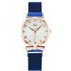 Women's Alloy And Leather Bracelet Set With Round Dial Quartz Watch Leisure Style
