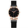 Women's Alloy And Leather Bracelet Set With Round Dial Quartz Watch Leisure Style