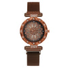 Women's Alloy And Metal Strap Watch With Round Dial And Suction Iron Buckle Fashion Style