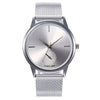 Women's Alloy And Plastic Mesh Quartz Watch With Round Dial And Fashion Style