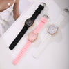 Women's Alloy And Silicone Barrelshaped Quartz Watch Leisure Style