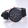 Women's Alloy And Silicone Leisure Style Round Dial Quartz Wristwatch