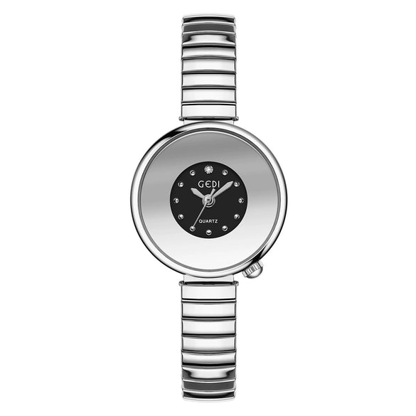 Women's Alloy And Stainless Steel Belt Round Dial Fashion Simple Bracelet Watch