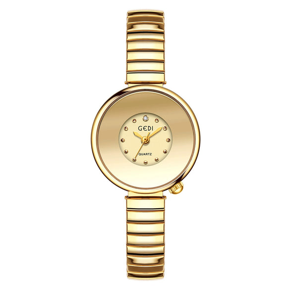 Women's Alloy And Stainless Steel Belt Round Dial Fashion Simple Bracelet Watch
