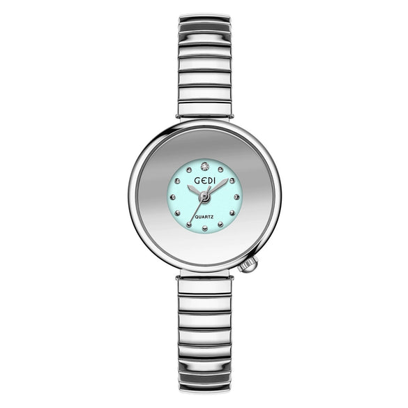 Women's Alloy And Stainless Steel Belt Round Dial Fashion Simple Bracelet Watch