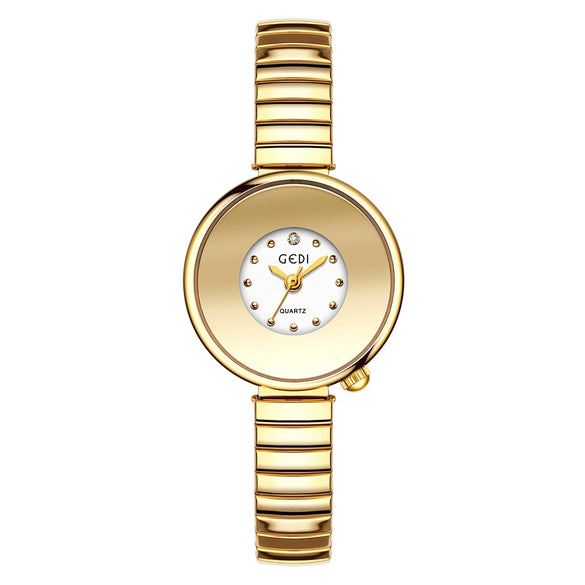 Women's Alloy And Stainless Steel Belt Round Dial Fashion Simple Bracelet Watch