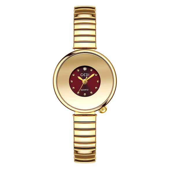 Women's Alloy And Stainless Steel Belt Round Dial Fashion Simple Bracelet Watch