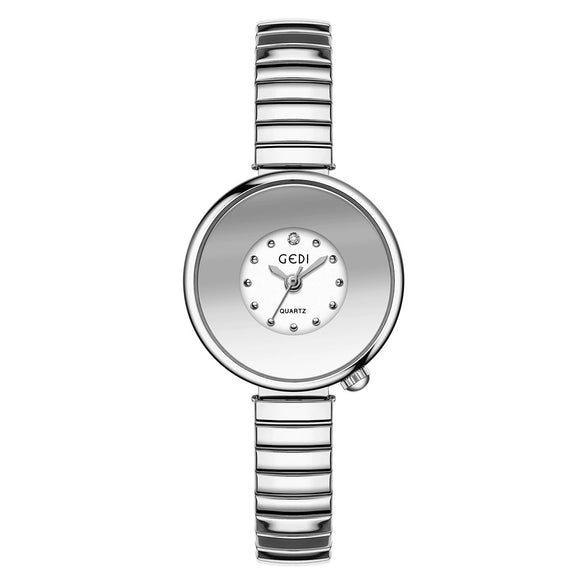 Women's Alloy And Stainless Steel Belt Round Dial Fashion Simple Bracelet Watch