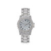 Women's Alloy And Stainless Steel Diamondencrusted Fashion Quartz Watch With Round Roman Dial