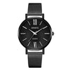 Women's Alloy And Stainless Steel Fashion Printed Round Dial Quartz Watch With Mesh Band